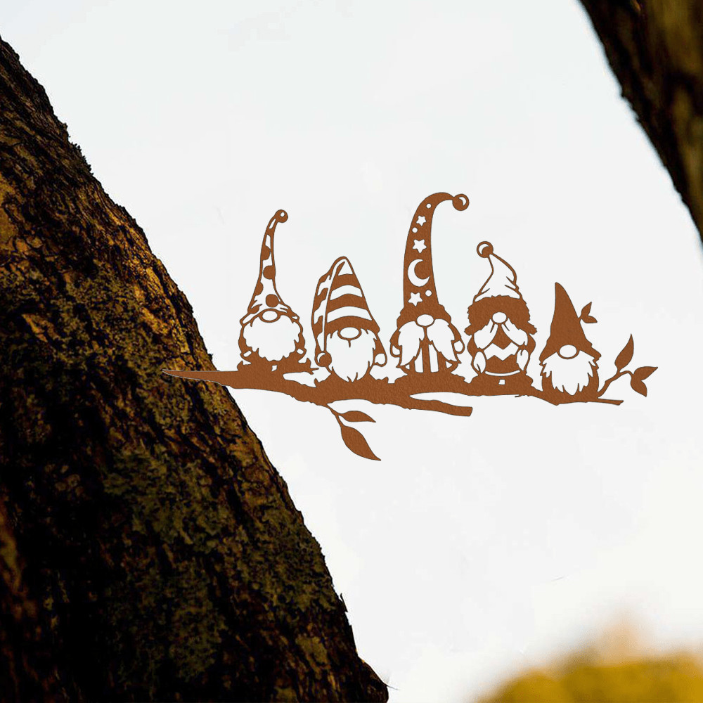 Decoração De Cogumelo Gnome De Jardim Com Ramo De Metal CIFbuy , Enfeites De Festa Ao Ar Livre Encantadores Para Quintal