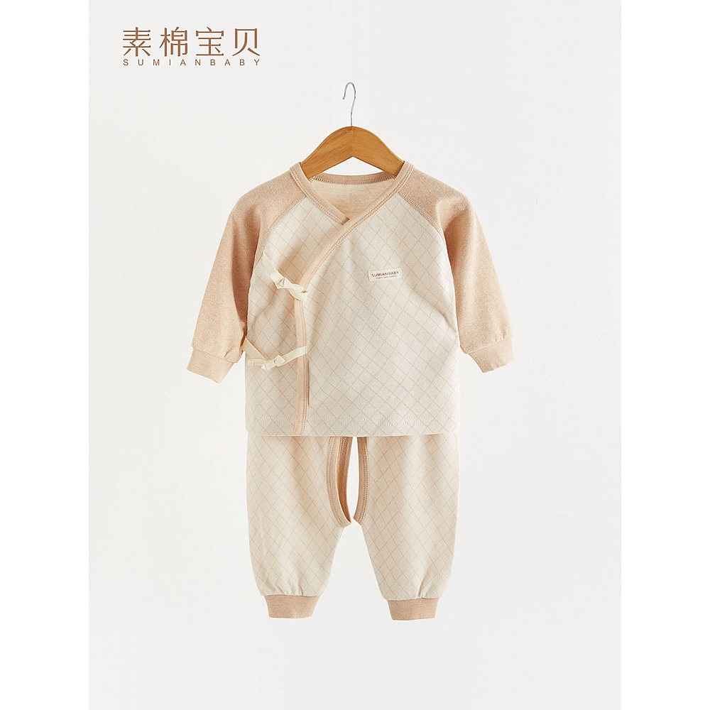 Algodão liso bebê recém-nascido amarrado monge terno roupa interior do bebê 0-3-junho bebê recém-nascido roupas de algod