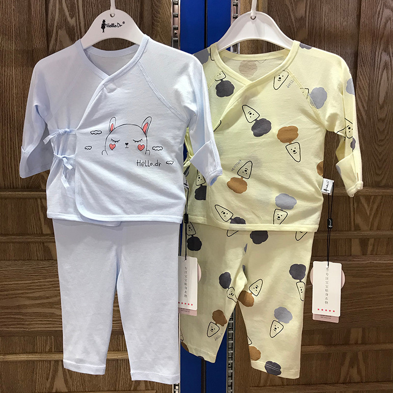 Olá, dr. Olá dr.Roupas para recém-nascidos de 0 a 3 meses, primavera verão, conjunto de roupas íntimas para bebês, algod