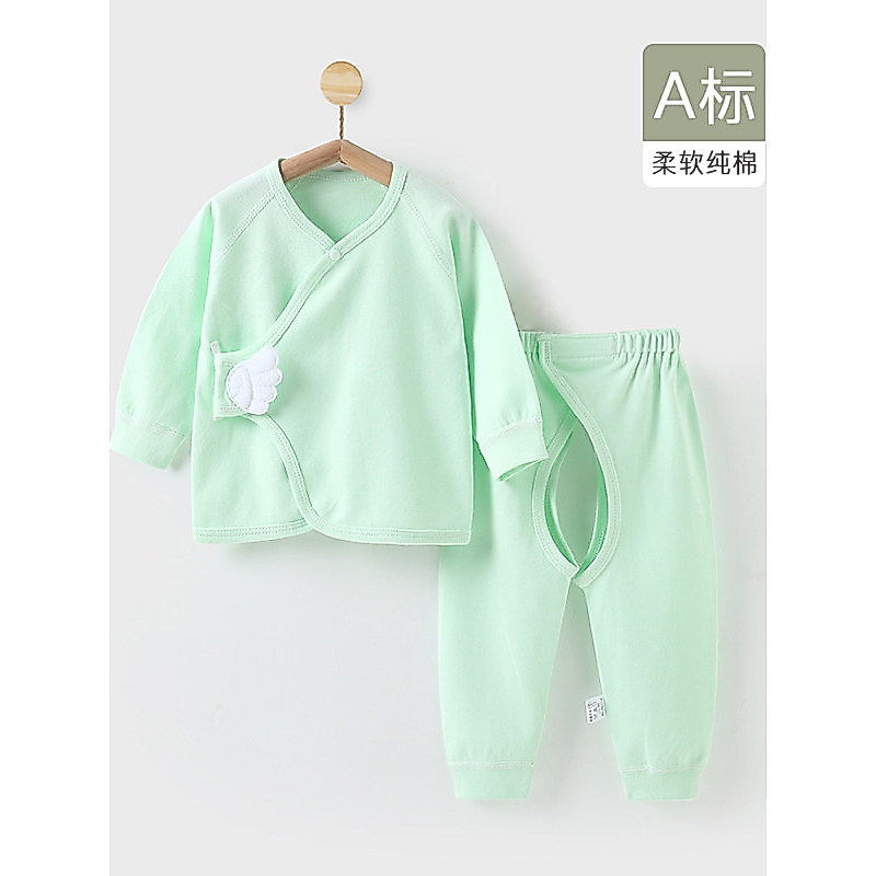 Conjunto de roupa interior do bebê outono inverno Bottoming pijamas de manga comprida bebê recém-nascido desossado algod