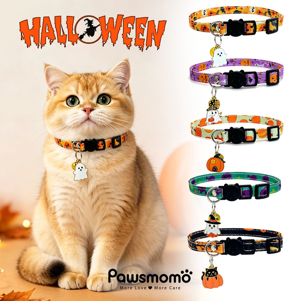 Gato Personalizado Coleira De Halloween Pet Tag Breakaway Colar Filhote De Cachorro Personalizada Pequena