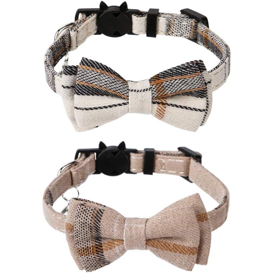 Coleira Faleela Breakaway com Sinos - Pacote com 2 Coleiras com Sinos, Bandana, Acessórios para Coleiras, A