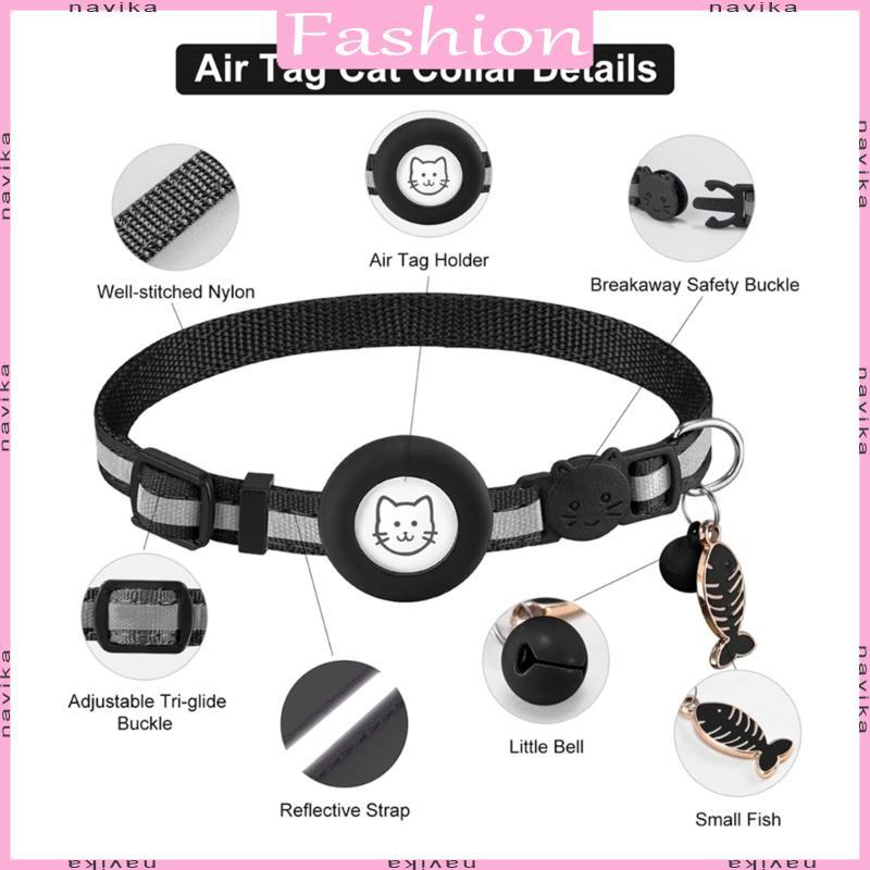 Breakaway Pet Collar Coleira Gato Ajustável Segurança Estojo Rastreador À Prova D
