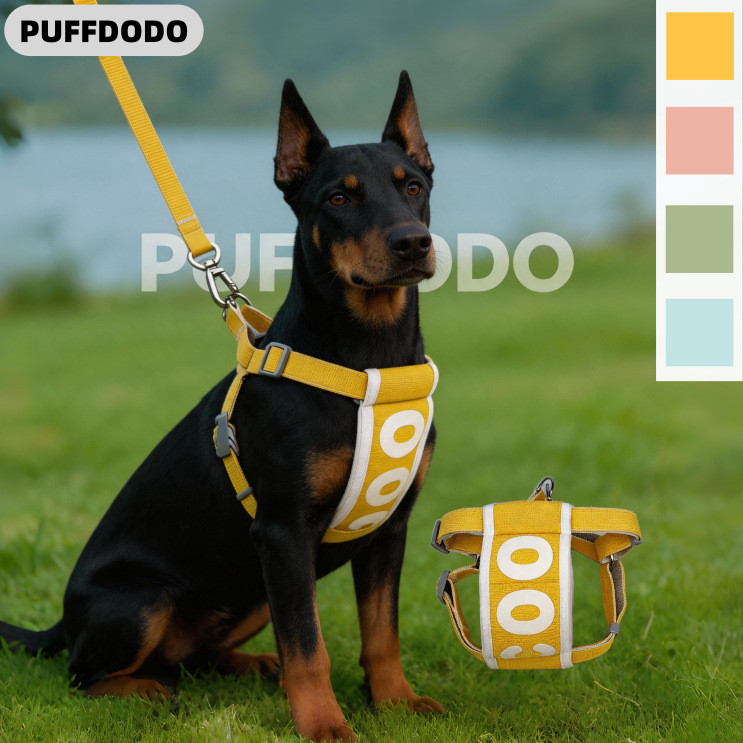 PUFFDODO Cross-Border Amazon Dog Traction Rope Anti-breakaway Macio Durável Pet Chest Strap Outdoor Dog Walking