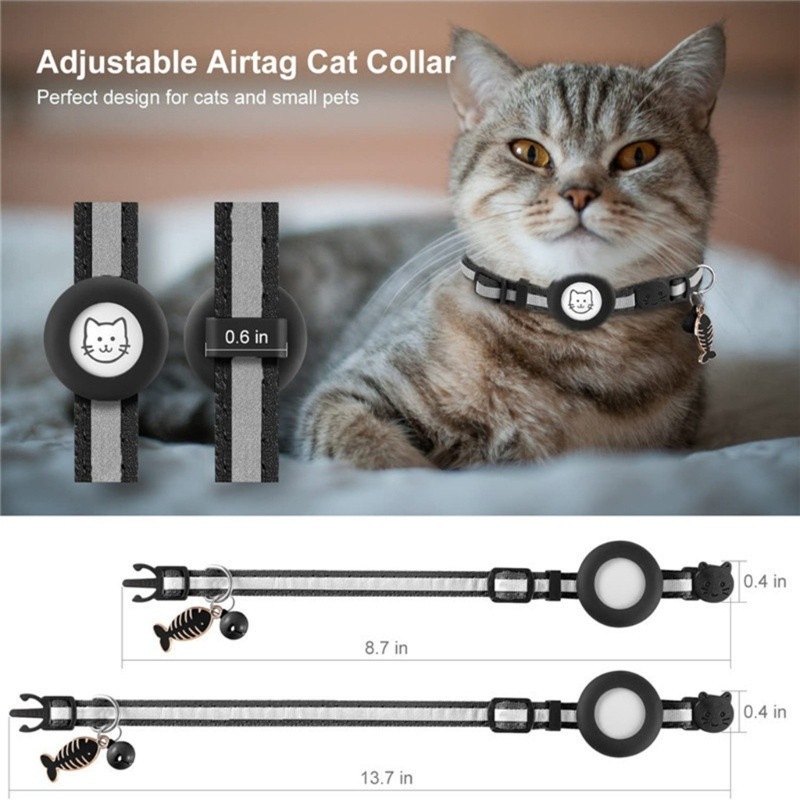 Coleira Para Animais Estimação Billy Breakaway Ajustável Segurança Gatos Estojo Rastreador À Prova D