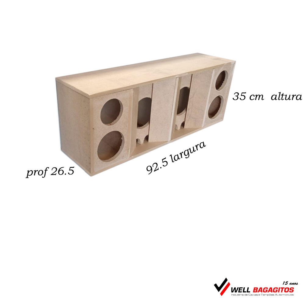 Caixa Dupla 8 Médio Grave 2 Cornetas 2 Twiter