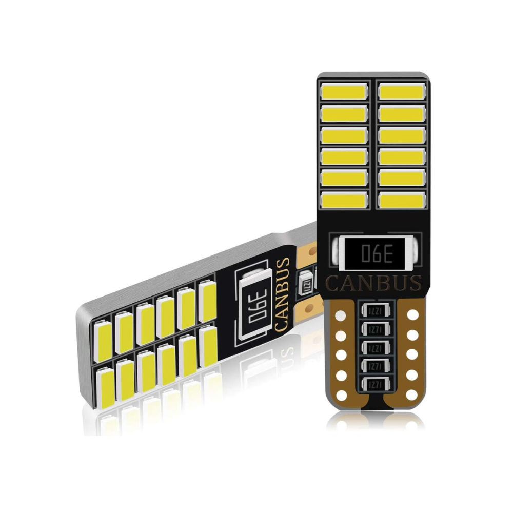 2 Unidades Lâmpada Pingão Para farol laternas E Interior Carro E Caminhonete T10 24 leds Com Canbus