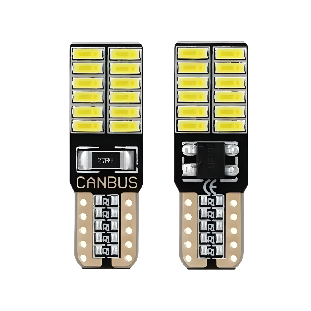 2 Unidades Lâmpada Pingão Para Farol Laternas E Interior Carro E Caminhonete T10 24 leds Com Canbus