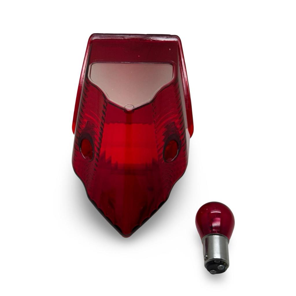 LENTE LATERNA XTZ 150 2014/2020 VERMELHA + LAMPADA LUZ DE FREIO VERMELHA