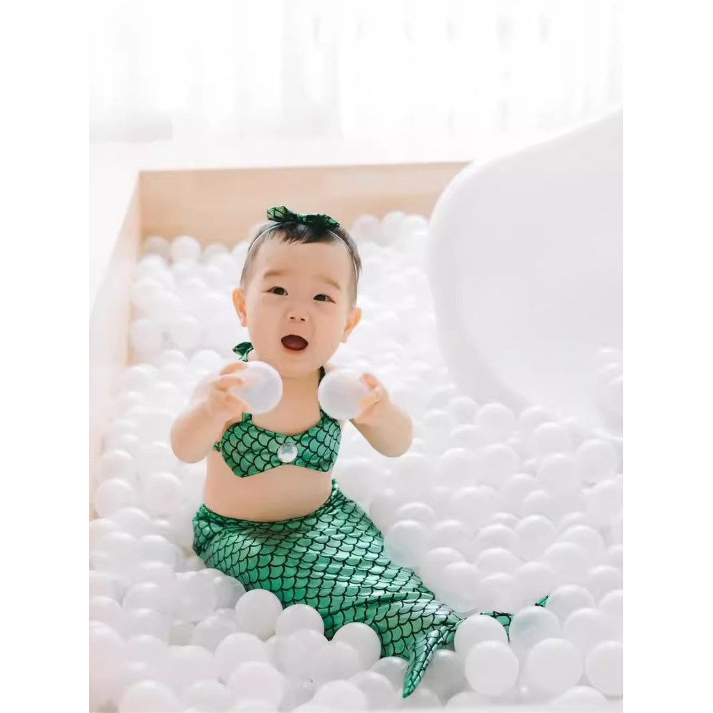 Bebê bebê fotografia sereia traje adereços estúdio fotográfico cem dias ao mês um ano de idade sereia bonito foto do beb