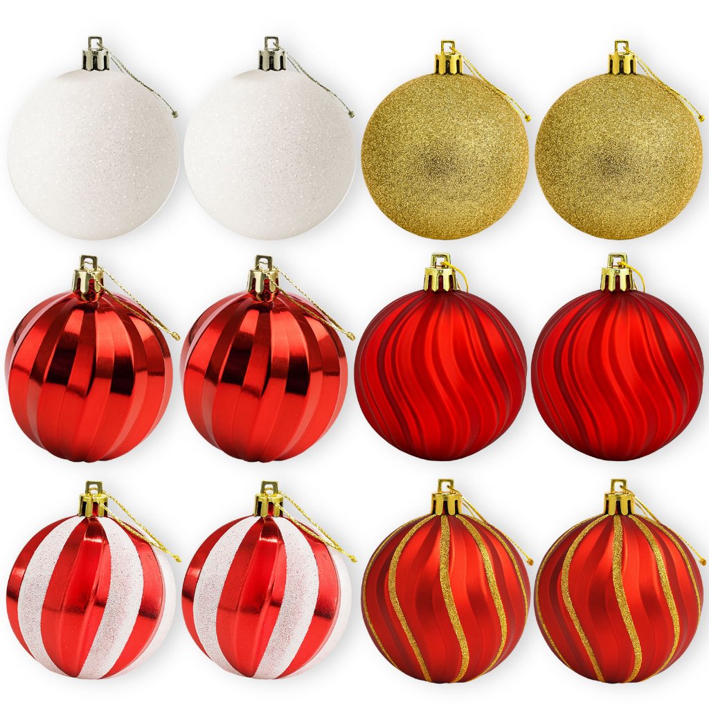 Kit Bolinhas Bola De Natal Enfeite Decorativo Colorido Decoração Natalina Para Arvore 8cm - Escolha