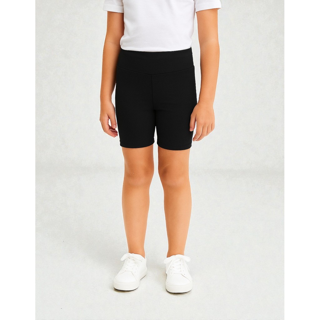 Kit 3 Shorts Meninas Suplex Tecido Molinho Cós Alto Zero Transparência Para Dia a Dia e Escola