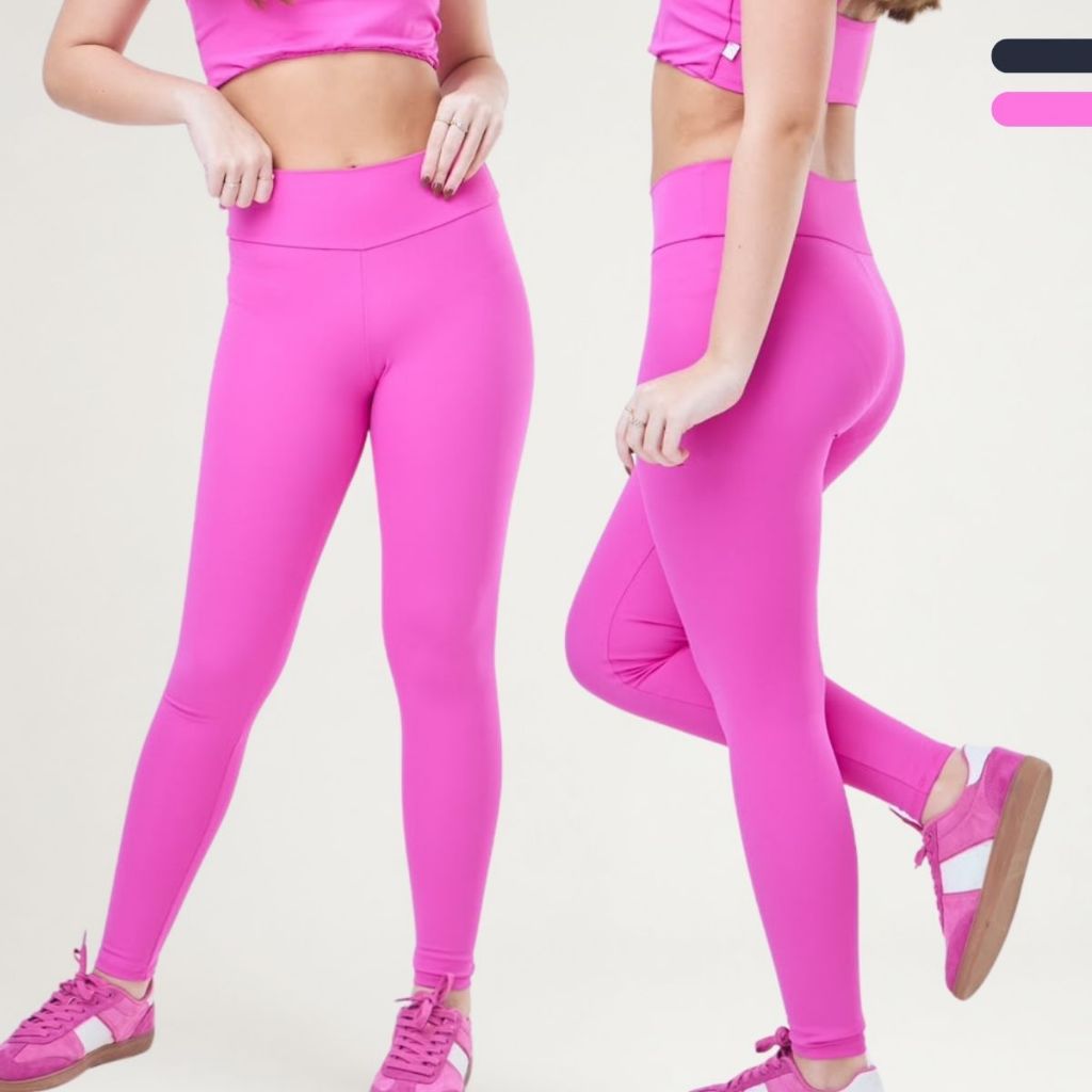 Calça Legging Infantil Feminina Poliamida Cintura Alta Zero Transparência Fitness Treino