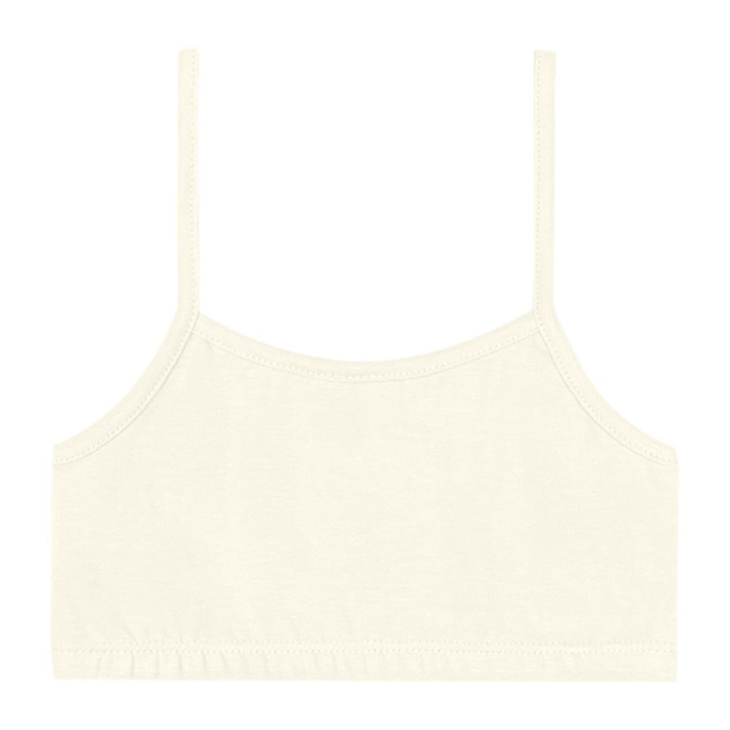 Top Infantil Menina em Cotton Light no Creme Perola- Angerô