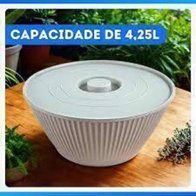 Tigela Redonda com Tampa 4,25L - CZ Claro Usual