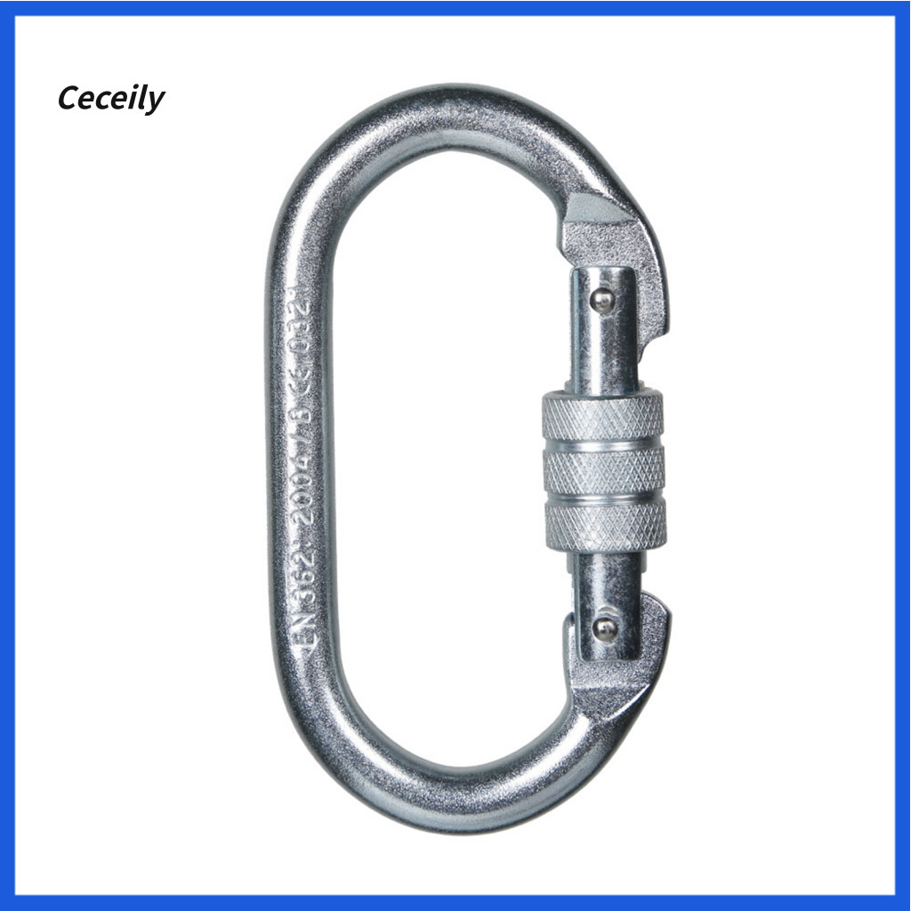 Rust-proof Carabiner Outdoor Heavy Duty 25kn Lightweight Screwgate – Locking Clip for Rock Climbing Rescue Aerial Work