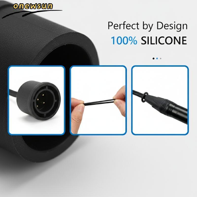 2 Pçs Silicone Capa De Poeira Plugue De Rede De Energia De Áudio À Prova Dwaterproof Água Tampa Flexível Para Equipament