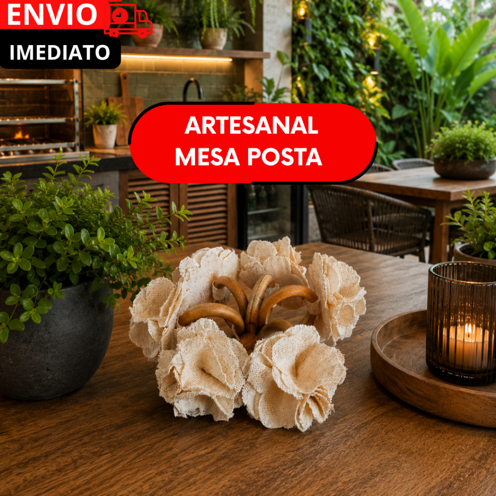 2/4/6 Conjunto Porta Guardanapos Premium Artesanal Argola  Madeira, Ideal Mesa Posta, Café ou Evento