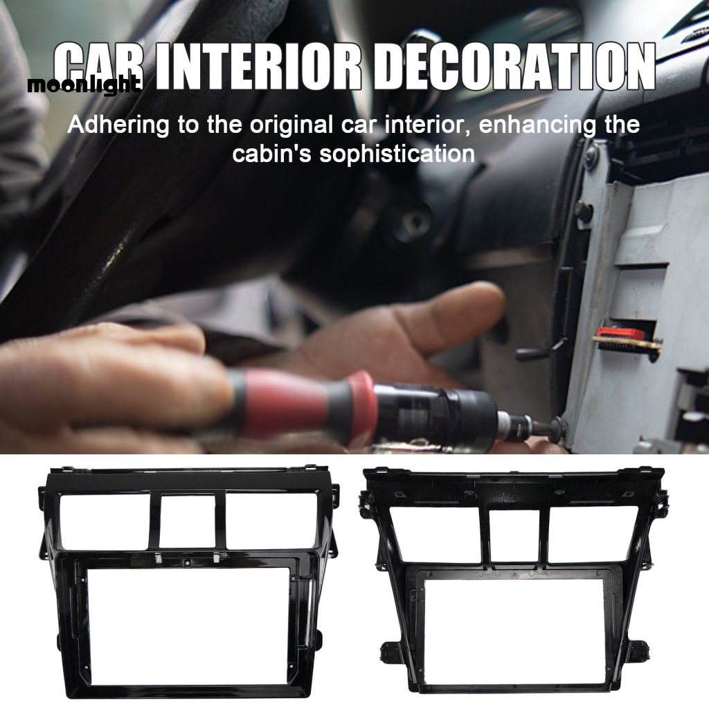 9 Inch Car Radio Fascia Frame for Toyota Vios 2008-2013 Navigation Panel Bezel Trim Stereo Install Dash Mounting Replace