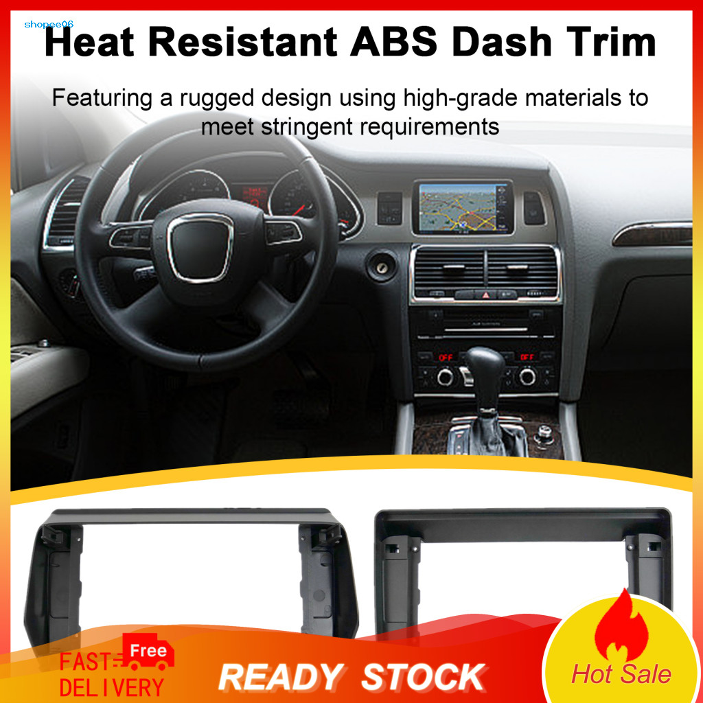 Dash Trim Replacement Heat Resistant Abs 10.1 Inch Car Radio Fascia Frame for Toyota Wish 2008 Navigation Panel Stereo M