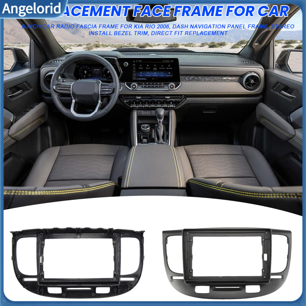 Dashboard Stereo Mounting Kit Car Dash Radio Trim 9-inch Fascia Frame for Kia Rio 2006-2011 Navigation Panel Install Bez