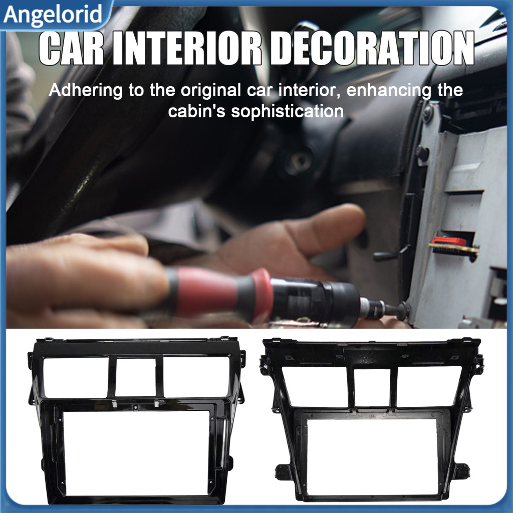 Car Modification Dashboard Face Frame Trim 9 Inch Radio Fascia for Toyota Vios 2008-2013 Navigation Panel Bezel Stereo I