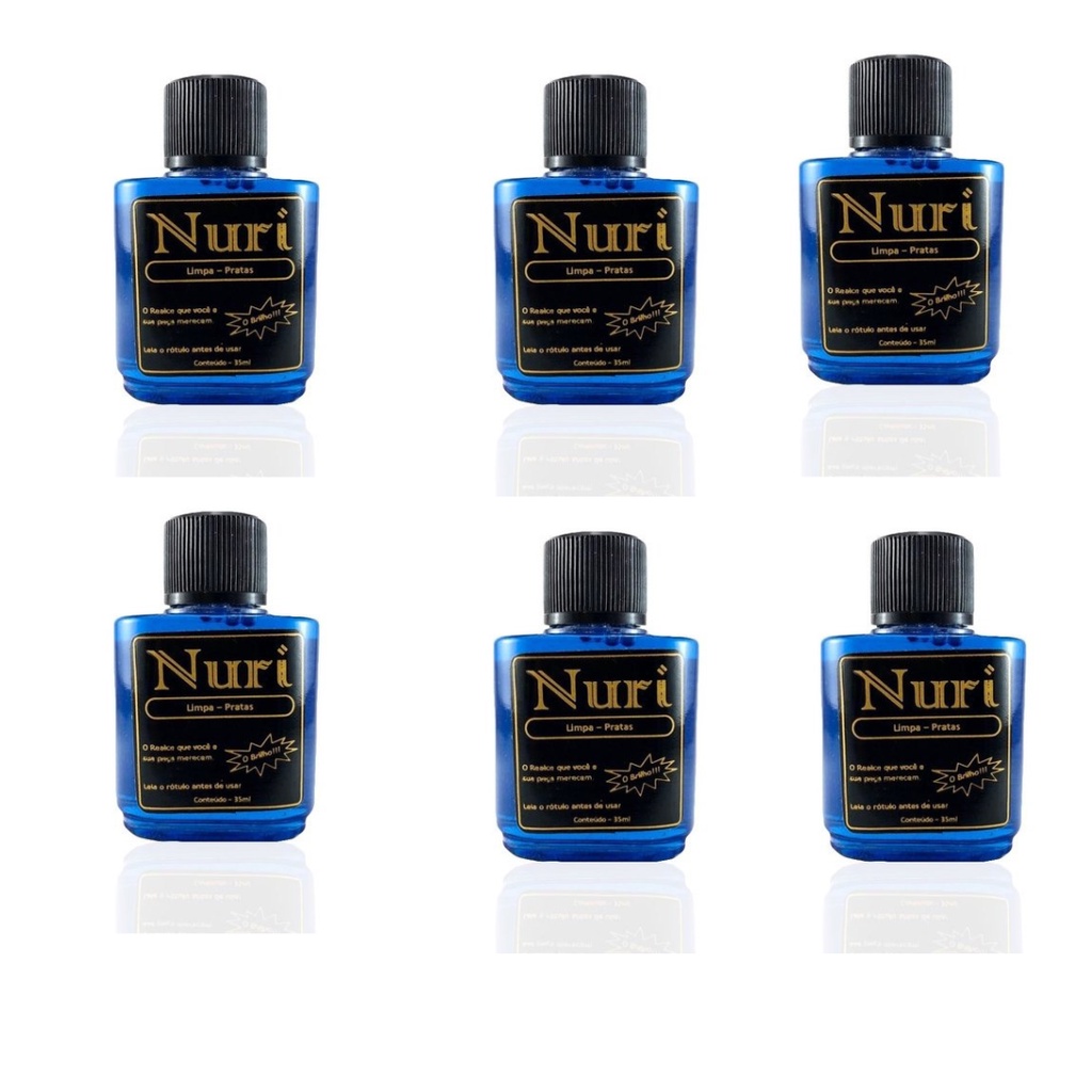 Kit 6 unidades de Limpa Prata Joias Nuri Original