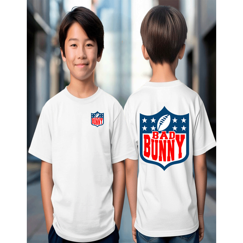 Camiseta Infantil Bad Bunny NFL Turne
