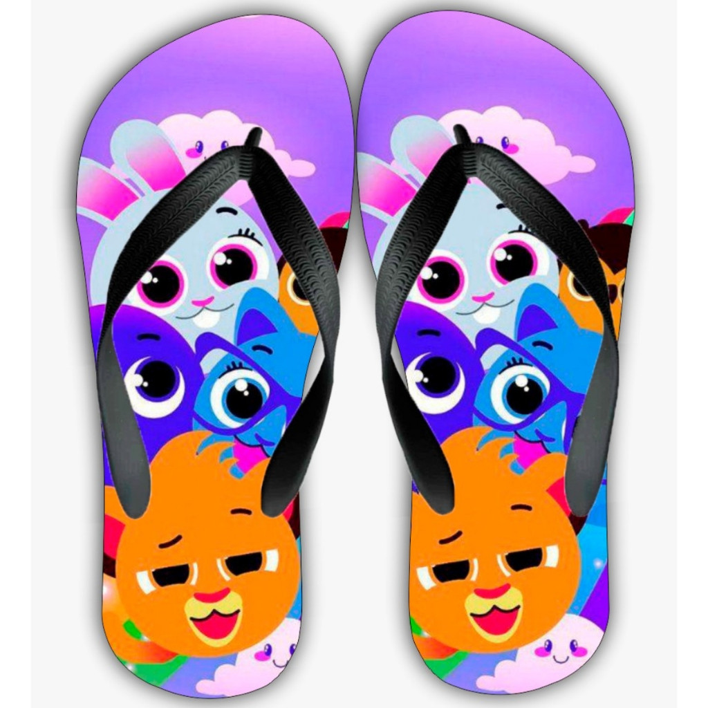 Chinelo Bolofofos Personagem Pow Bunny Rick Desenho Infantil Distribuidora