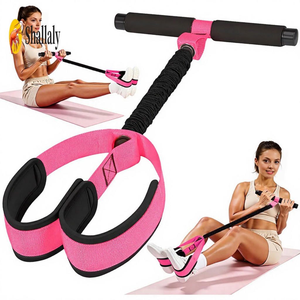 Non-slip Foot Pedal Bands Women Resistance Band with Handles – Yoga Sit-up Exerciser Pull Rope for Men Abdomen Waist A