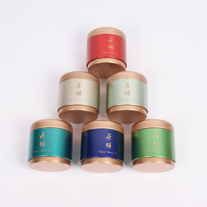 Latas de chá tamanho pequeno portátil viagem um ou dois estilo japonês High-End bonito carro folha de flandres vermelha