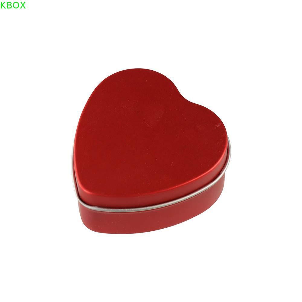 Latas Em Formato De Coração KBOX , Caixa De Metal Folha De Flandres Prateada/Vermelha/Rosa , Mini Recipientes Pequenos R