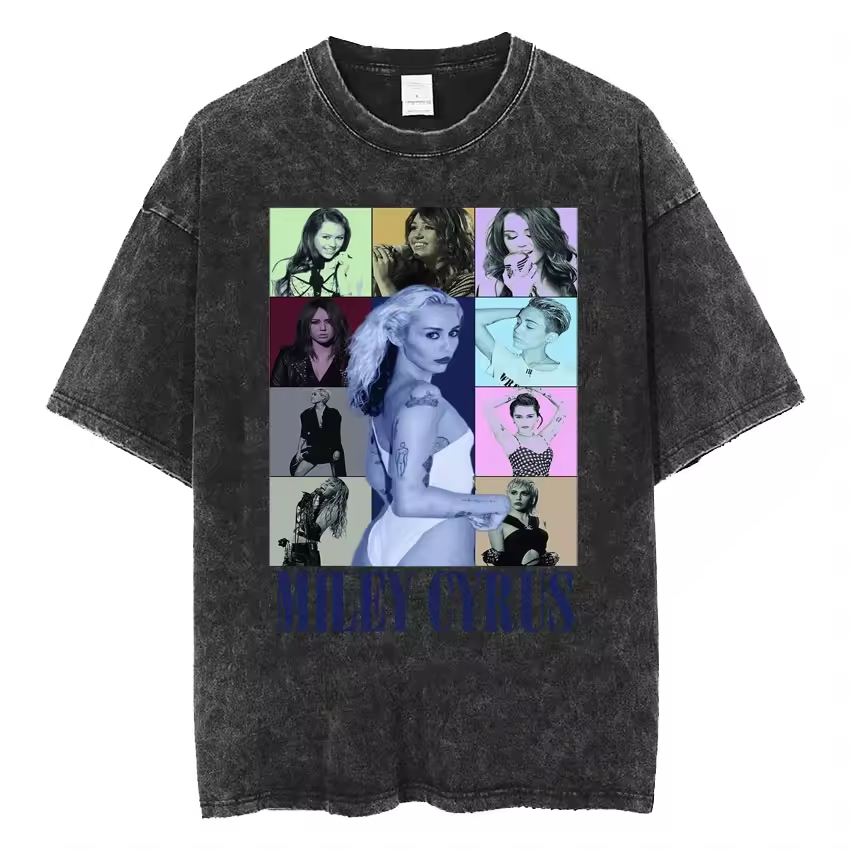 Camiseta Estonada Vintage Retro Miley Cyrus Estrela da Serie Hannah Montana Aniversario 20 anos