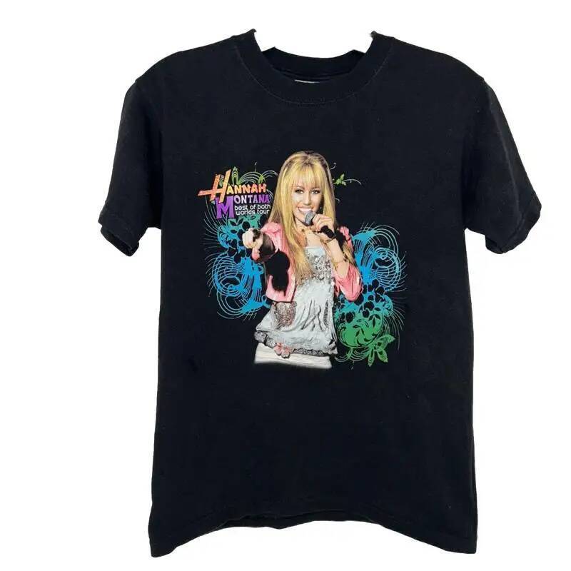 Camiseta Vintage Y2K Hannah Montana , Melhor De Alta Qualidade , Ambos Os Mundos , Jovens , Tamanho Grande