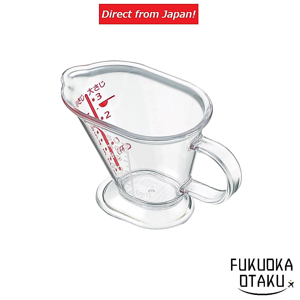 Copo Medidor Mini INOMATA 1095 Transparente – Com Marcação de Colher e Colher de Chá【Direto do Japão】