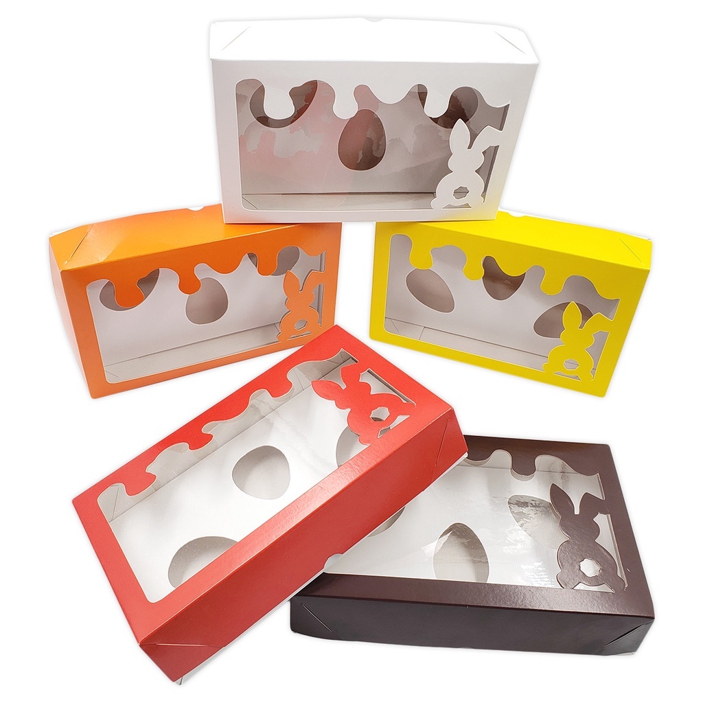 20 Caixas Degustação para 3 Mini Ovos de Colher de 50gr - Páscoa