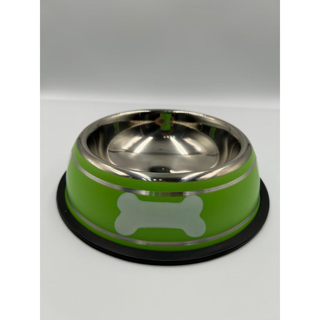 Comedouro/Bebedouro para Pet Cão ou Gato | Verde | 26cm | Capacidade: 1L