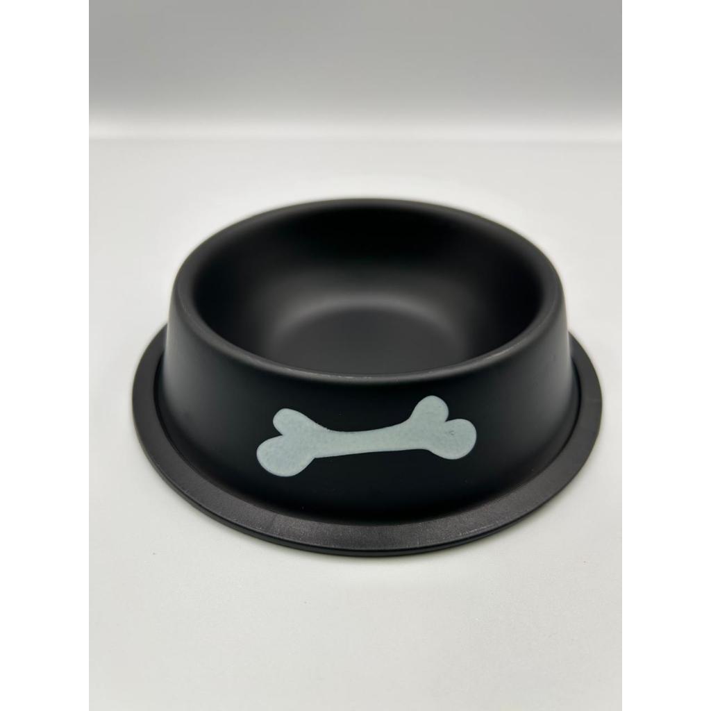 Comedouro/Bebedouro para Pet Cão ou Gato | Preto | 16cm | Capacidade: 150 ml