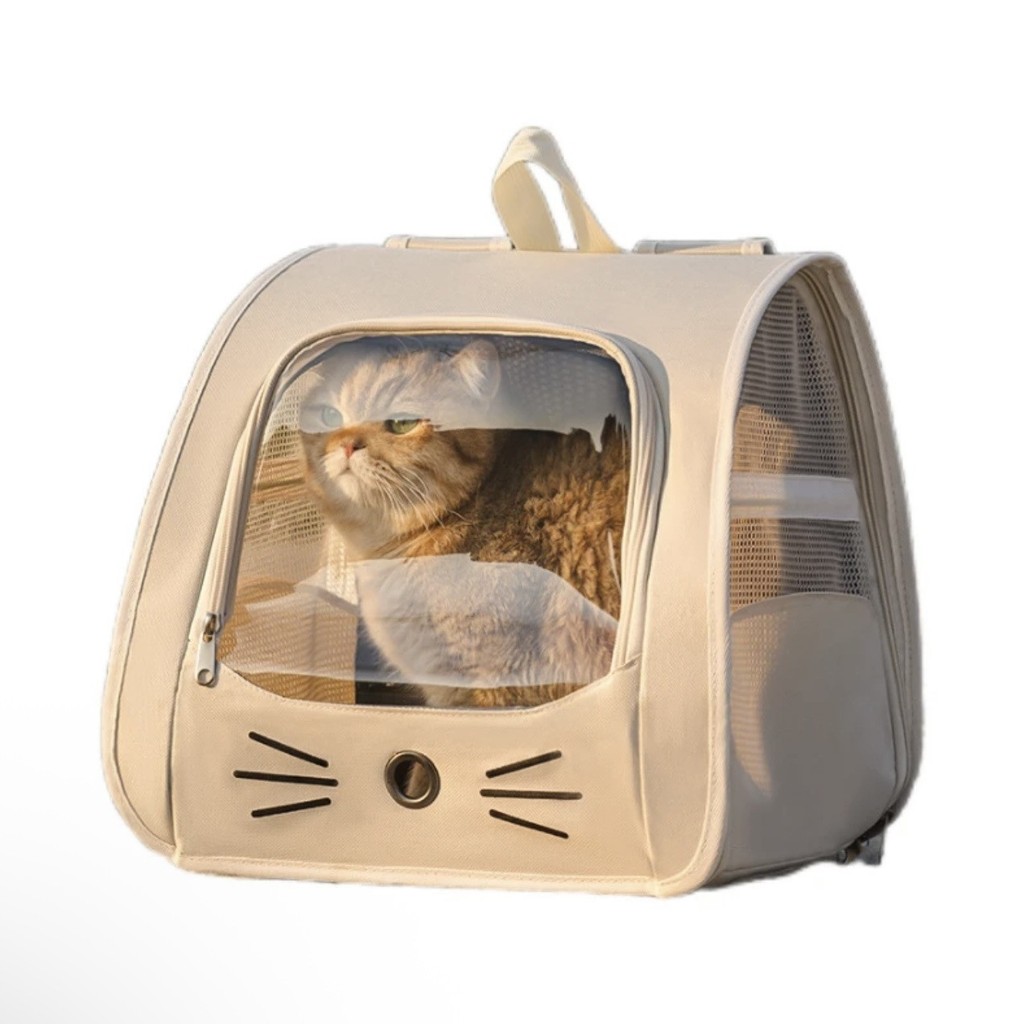 Gato pet Passeio Saco Transparente anti-Risco Dobrável Estresse Ombro Grande Capacidade Não-Deformação Mochila Portátil