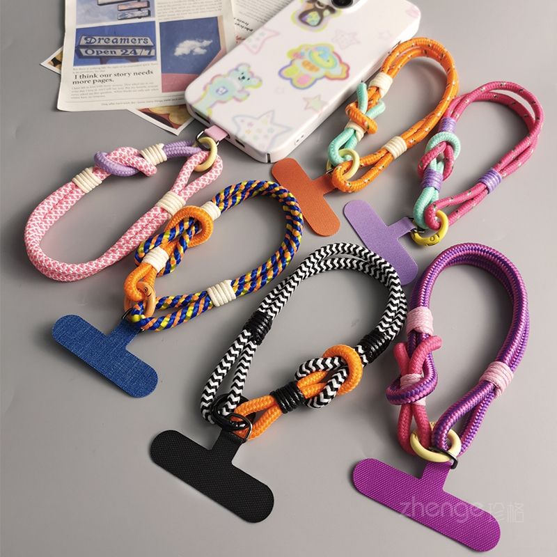 Cordão de Telefone Celular Cordão de Duas Cordas Textura de Duas Cordas Alça de Pulso Feminino de Pulso Feminino de Pulso Feminino de Pulso Móvel Tipo Caixa Universal para Telefone Celular