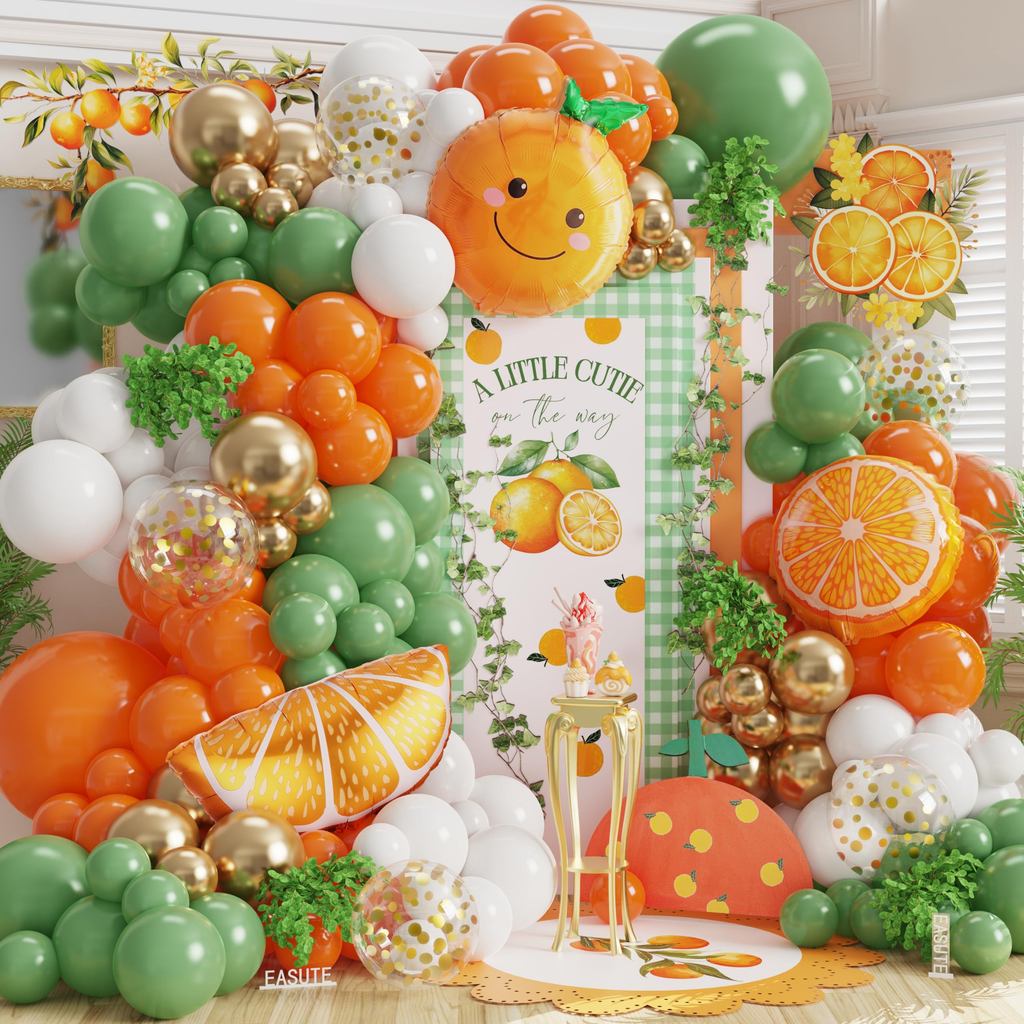Novo tema de frutas laranja festa de aniversário nova loja abertura dia das crianças decoração do jardim de infância bal