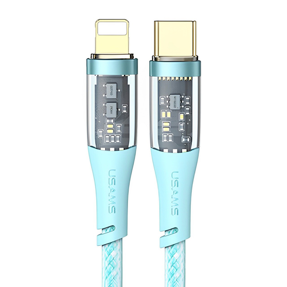 Cabo Usb Usams Usb C pra Lightning Pd 20W 1.2Metro Verde