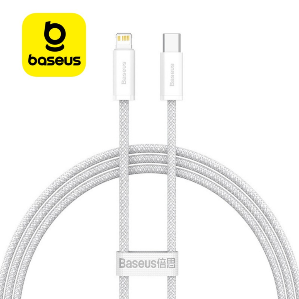 Cabo Lightning Type-C Usb-c Pd 20w 1 metro Baseus iPhone iPad Original Branco