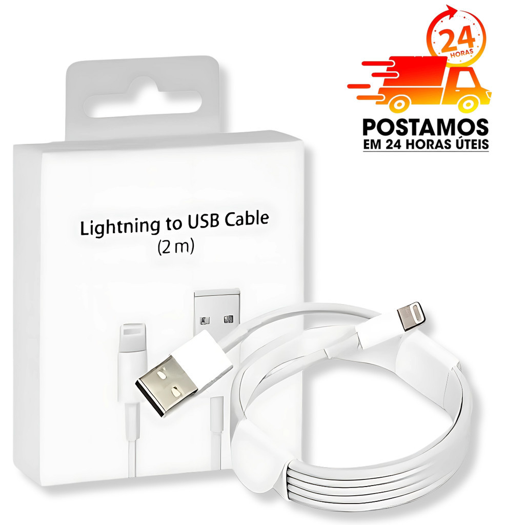 Cabo Para IPhone Com 2 Metros USB Lightning Turbo de IPhone 20W