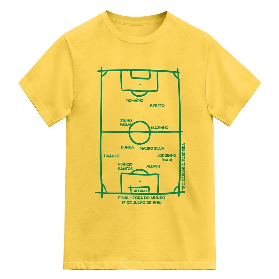 Camiseta Copa Brasil Tropical NovoManto Tetra do Mundo 1994 Masculina Envio Imediato