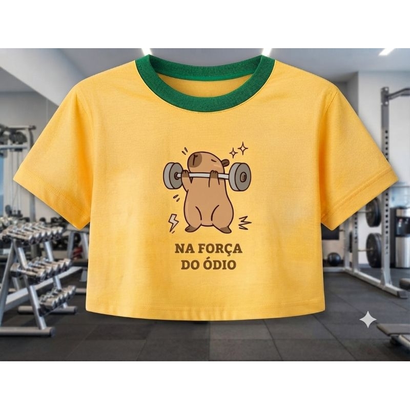 CROPPED DRY FIT  FEMININA ACADEMIA ( CAPIVARA)