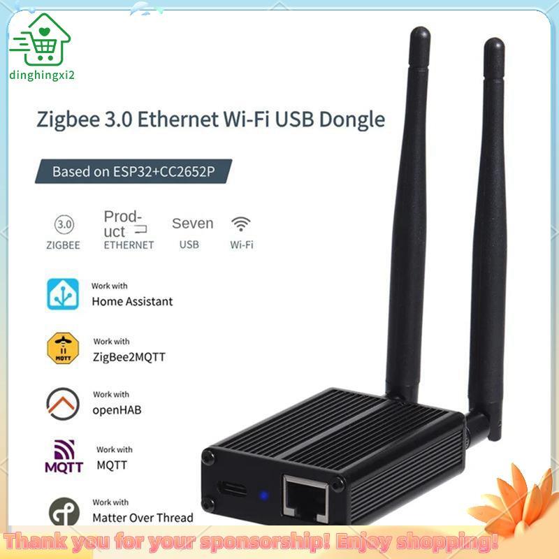 Zigbee3.0 ETH-52P USB Dongle Zigbee/Thread WiFi Gateway Coordenador Para MQTT Home Assistant ZHA Openthread