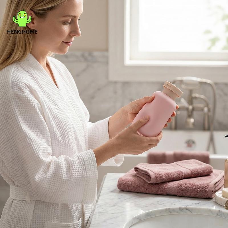 HENGHOME Garrafas Compactas Para Viagem , Tubos Recarregáveis De Silicone Macio À Prova De Vazamentos Loção Shampoo , Le