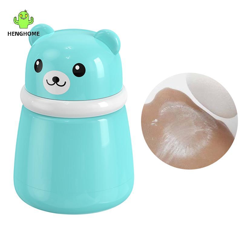 HENGHOME Crianças Bonito Dos Desenhos Animados Urso Bebê Puff Caixa Talco Powde Prily Calor Armazenamento Vazia Recipien