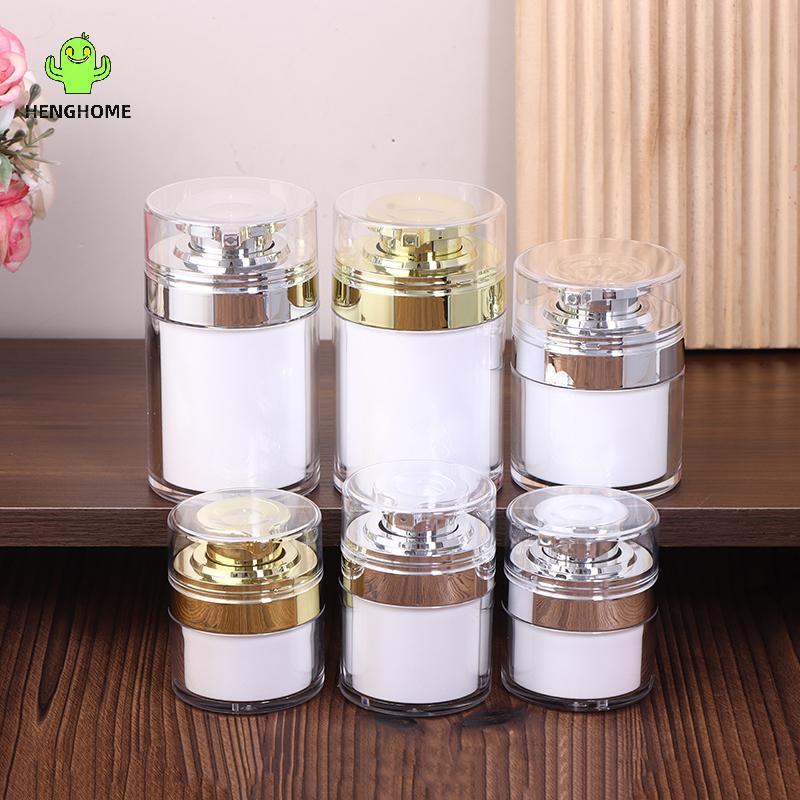 HENGHOME Garrafa De Vácuo Recarregável Para Viagem , Creme E Loção , Recipiente Cosmético Com Bomba , Frasco Hidratante